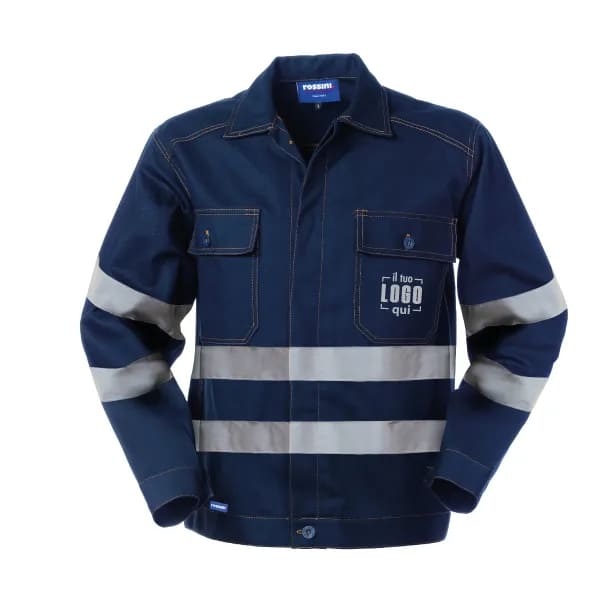 Giubbetto da Lavoro con Doppie Bande Rifrangenti Personalizzato